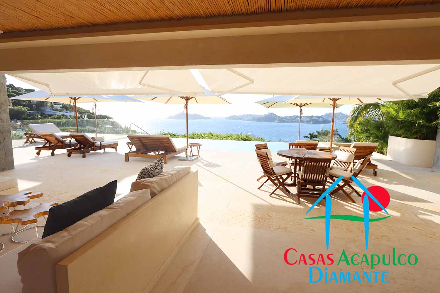 Tres Vistas - Terraza con alberca y palapa 2